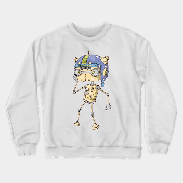 Nerd Robot Crewneck Sweatshirt by viSionDesign